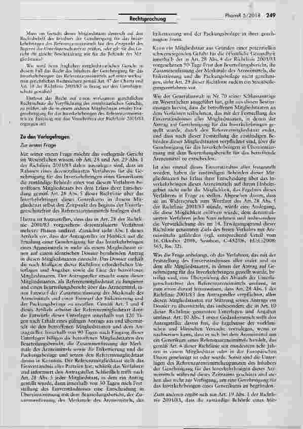Vorschauseite 4: Genehmigungsverfahren für das Inverkehrbringen eines Referenzarzneimittels