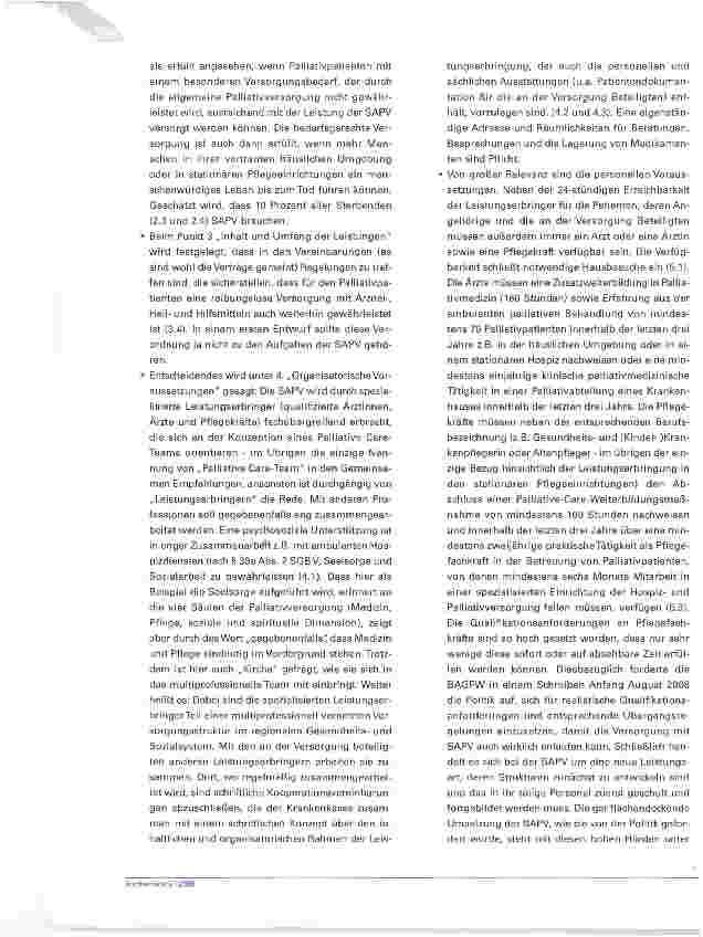 Vorschauseite 4: Spezialisierte ambulante PalliativversorgungEin weiterer Schritt zur Verbesserung der Versorgung sterbender Menschen zu Hause und in stationären Pflegeeinrichtungen