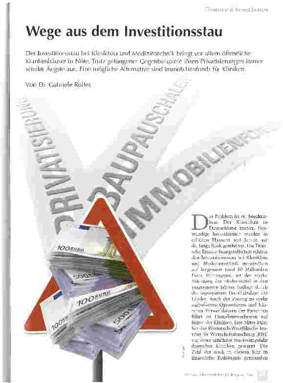 Vorschauseite 1: Wege aus dem Investitionsstau