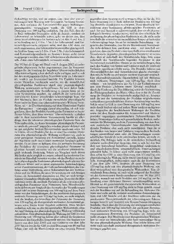 Vorschauseite 3: Abgrenzung Nahrungsergänzungsmittel/ Funktionsarzneimittel (Ginkgo biloba-Trockenextrakt)