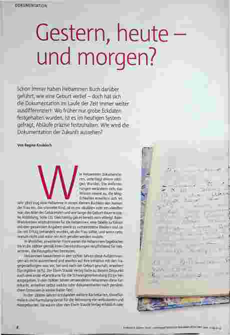 Vorschauseite 1: Gestern, heute - und morgen?