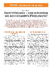 Vorschauseite 1: Angststörungen – eine vergessene wie auch verkannte Problematik?