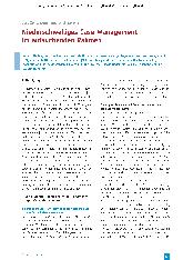 Vorschauseite 1: Niederschwelliges Case Management im aufsuchenden Rahmen