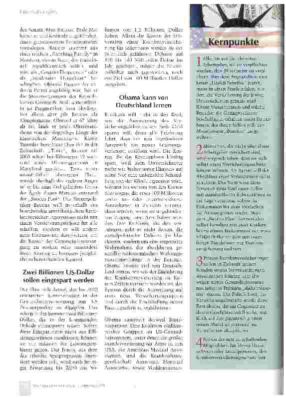 Vorschauseite 4: Amerika vor der Gesundheitsreform