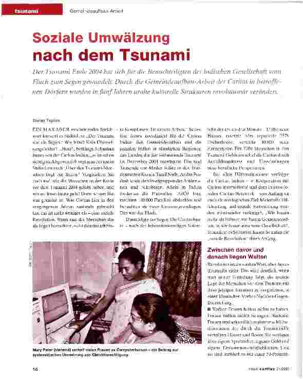 Vorschauseite 1: Soziale Umwälzung nach dem Tsunami