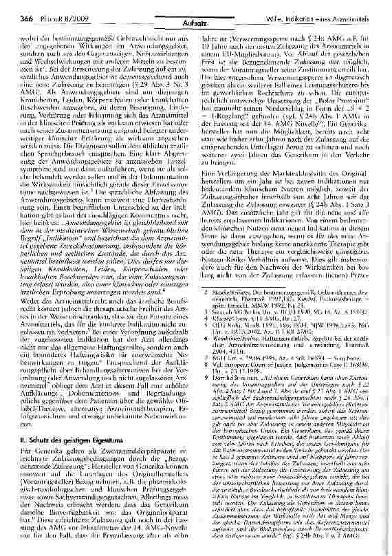 Vorschauseite 2: Bedeutung der zugelassenen Indikation eines Arzneimittels im Sozial-, Arzneimittelund Wettbewerbsrecht
