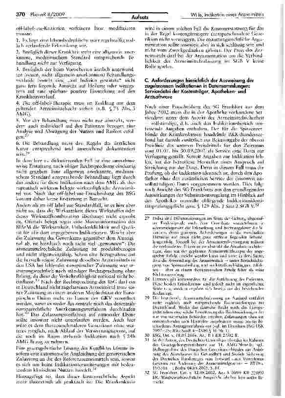 Vorschauseite 6: Bedeutung der zugelassenen Indikation eines Arzneimittels im Sozial-, Arzneimittelund Wettbewerbsrecht