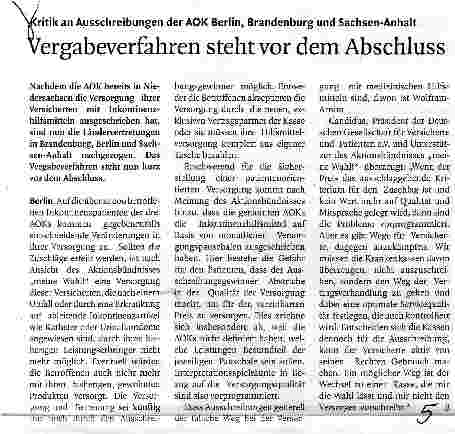Vorschauseite 1: Vergabeverfahren steht vor dem Abschluss