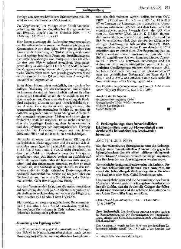 Vorschauseite 4: Dosierungsangaben für homöopathische Komplexmittel