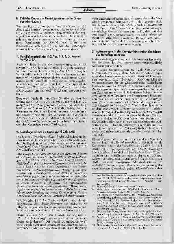 Vorschauseite 2: Die Bedeutung des Unterlagenschutzes für die Nutzenbewertung durch den G-BA