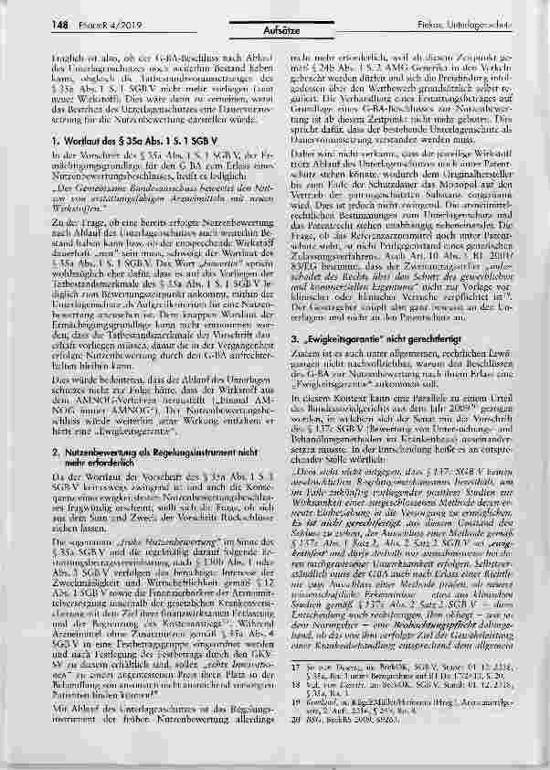Vorschauseite 4: Die Bedeutung des Unterlagenschutzes für die Nutzenbewertung durch den G-BA