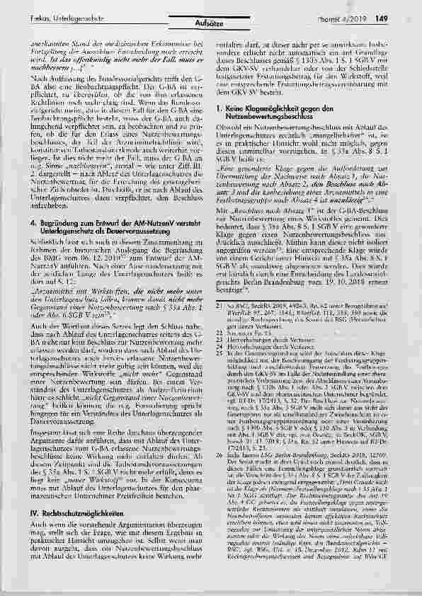 Vorschauseite 5: Die Bedeutung des Unterlagenschutzes für die Nutzenbewertung durch den G-BA