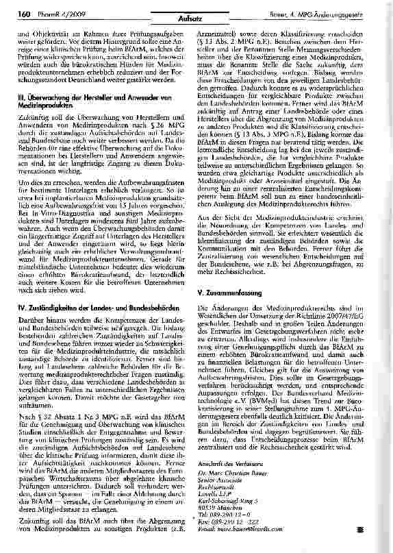 Vorschauseite 3: Die geplanten Änderungen des 4. MPG-Änderungsgesetzes und ihre Auswirkungen auf die Industrie