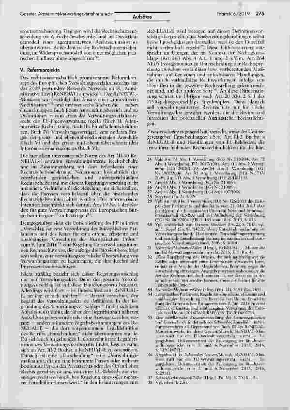 Vorschauseite 3: Europäisches Arzneimittelverwaltungsverfahrensrecht - Praxisdefizite undReformoptionen (Teil 2)