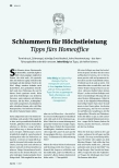 Vorschauseite 1: Schlummern für Höchstleistung: Tipps fürs Homeoffice