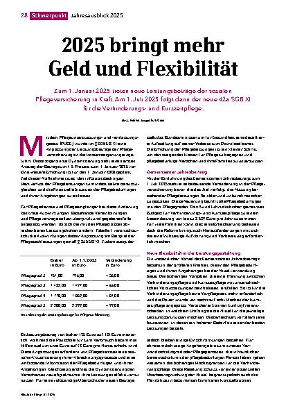 Vorschauseite 1: 2025 bringt mehr Geld und Flexibilität.