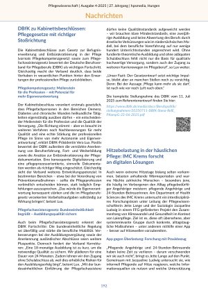 Vorschauseite 6: Pflegewissenschaft Heft 4-2025