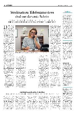 Vorschauseite 1: Strukturierte Telefoninterviews sind nur der erste Schritt.