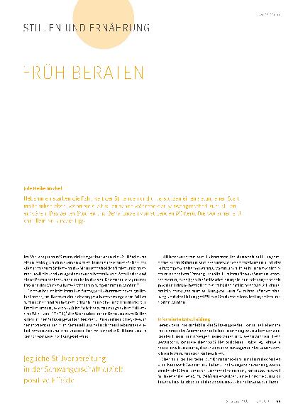 Vorschauseite 1: Stillen und Ernährung früh beraten