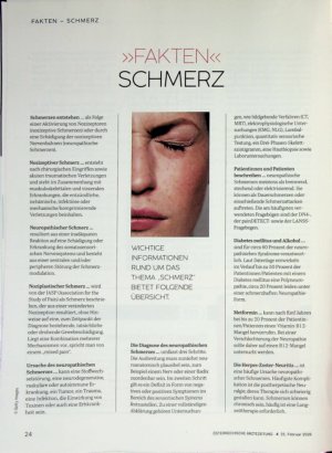 Vorschauseite 1: " Fakten " Schmerz