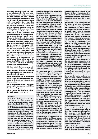 Vorschauseite 2: 6. Zur Unterbringung. Schlagworte: Öffentlich-rechtliche Unterbringung neben einer betreuungsrechtlichen.