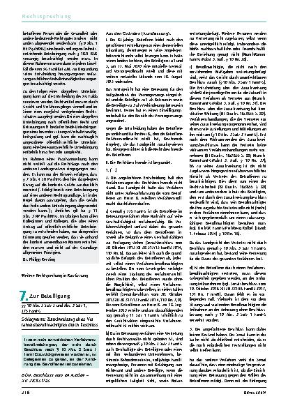 Vorschauseite 3: 6. Zur Unterbringung. Schlagworte: Öffentlich-rechtliche Unterbringung neben einer betreuungsrechtlichen.