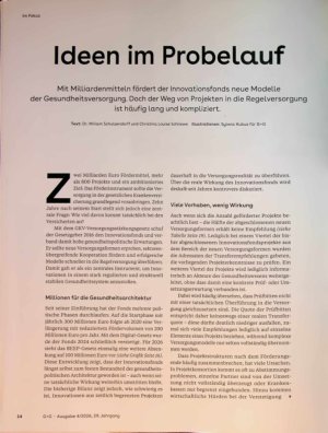 Vorschauseite 1: Ideen im Probelauf