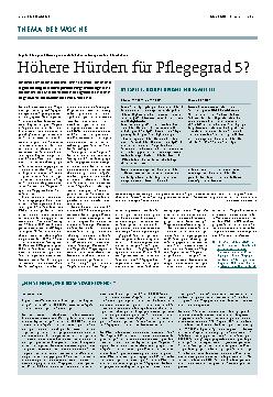 Vorschauseite 1: Höhere Hürden für Pflegegrad 5?