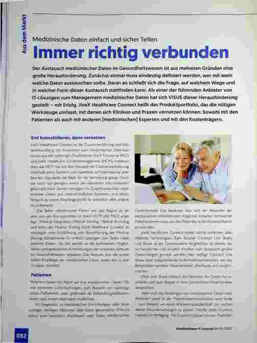 Vorschauseite 1: Medizinische Daten einfach und sicher teilen. Immer richtig verbunden.