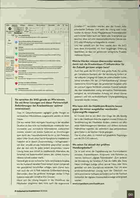 Vorschauseite 2: „Wo vertrauliche Daten wie im Gesundheitswesen betroffen sind, sind Cyberkriminelle nicht weit.“