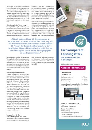 Vorschauseite 4: Asklepios, RHÖN, Mediclin Qualitätsvertrag Geburtshilfe Ein neuer Standard in der Versorgung
