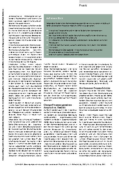Vorschauseite 2: Und sie bewegt sich doch - Ergotherapie in einer psychiatrischen Klinik zukunftsweisend gemacht