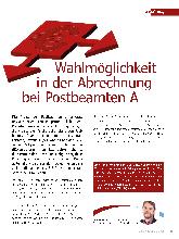 Vorschauseite 1: Wahlmöglichkeit in der Abrechnung bei Postbeamten A