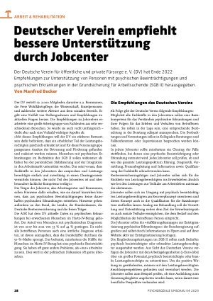 Vorschauseite 1: Deutscher Verein empfiehlt bessere Unterstützung durch Jobcenter