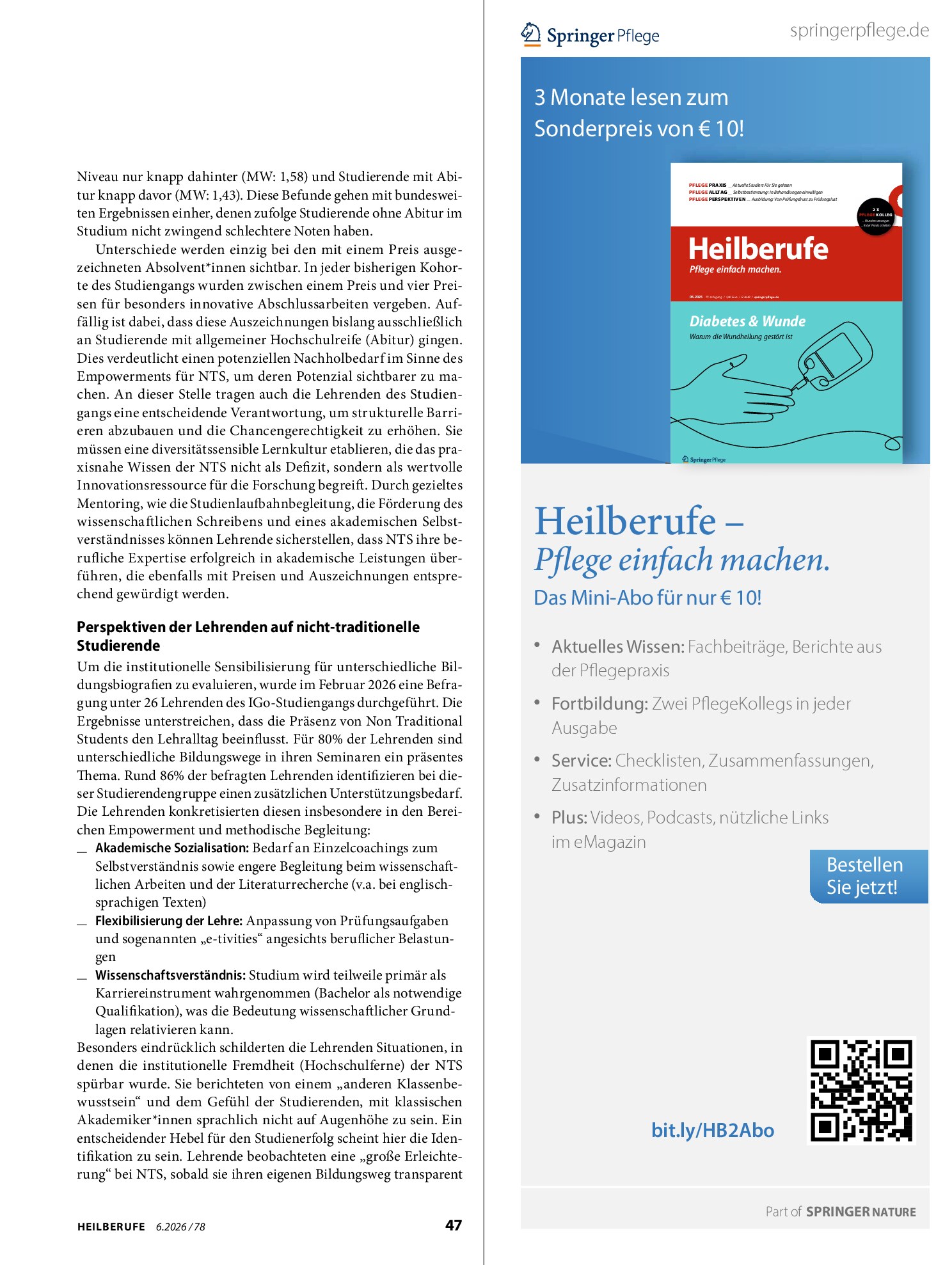Vorschauseite 2: Berufserfahrene im Studium: Neue Bildungswege in der Gesundheitsversorgung, Teil 2