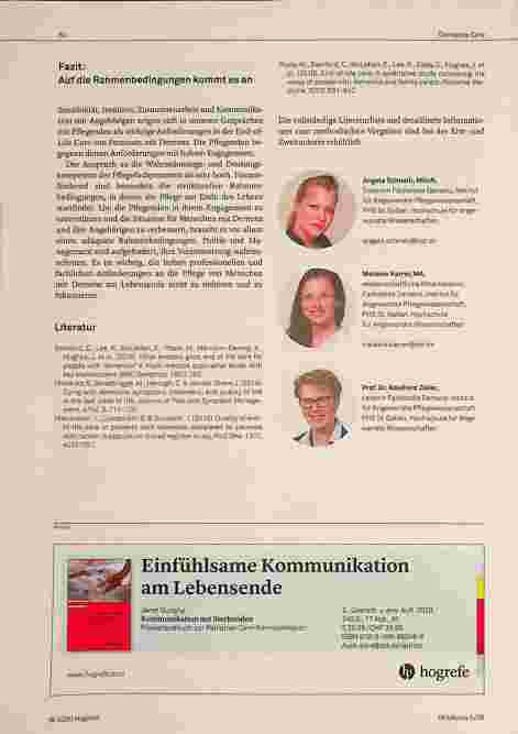 Vorschauseite 4: „Man muss das Gespür haben End-of-Life Care bei Personen mit Demenz in der Langzeitpflege - Gespräche mit Pflegenden.“