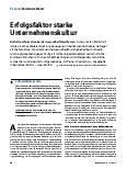 Vorschauseite 1: Erfolgsfaktor starke Unternehmenskultur