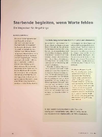 Vorschauseite 3: Sterbende begleiten, wenn Worte fehlen Ein Wegweiser für Angehörige