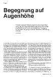 Vorschauseite 1: Begegnung auf Augenhöhe