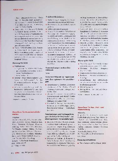 Vorschauseite 2: Berichte der ADKA-Ausschüsse