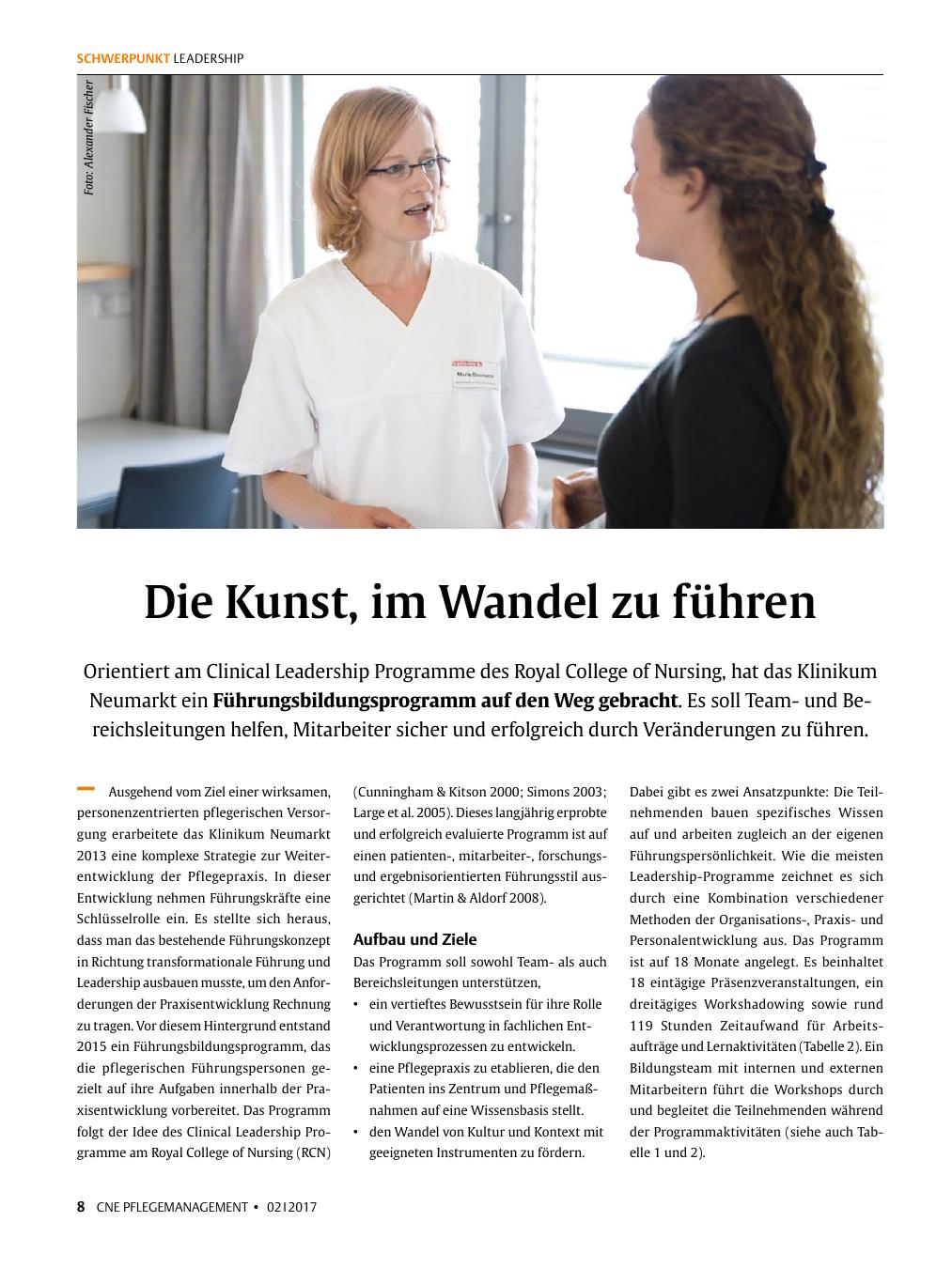Vorschauseite 1: Die Kunst, im Wandel zu führen