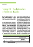 Vorschauseite 1: Vorsicht - Sedation bei erhöhtem Risiko