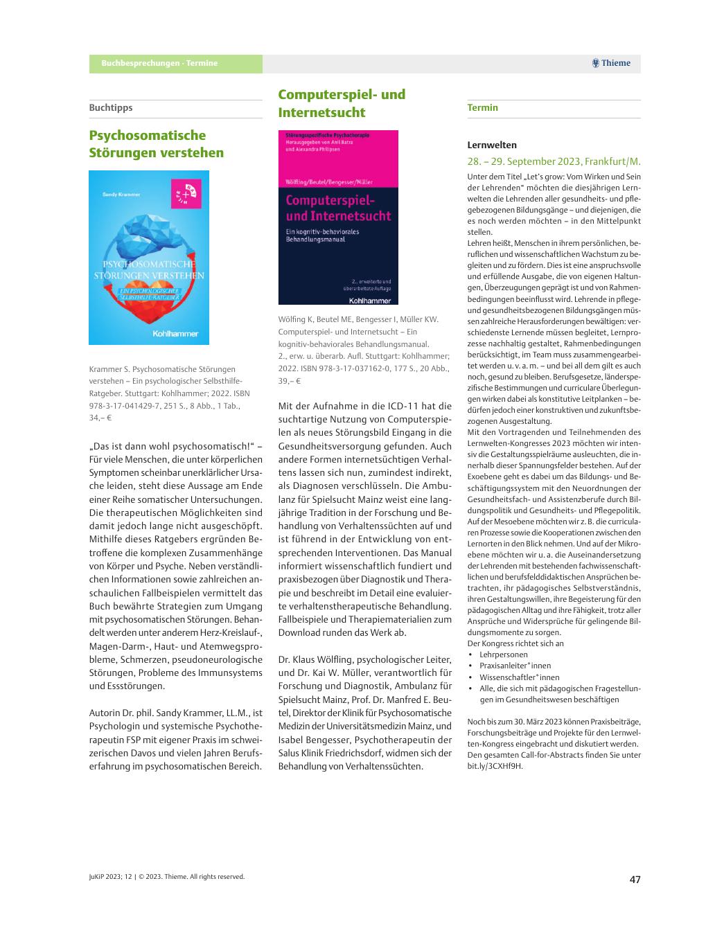 Vorschauseite 1: Buchtipps