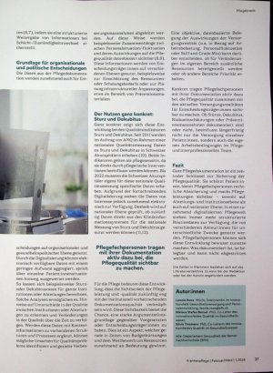 Vorschauseite 2: Die Pflegedokumentation: ein zentraler Schlüssel zur Sicherung der Pflegequalität