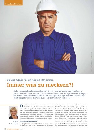 Vorschauseite 1: Wie Sibe mit notorischen Nörglern klarkommen Immer was zu meckern? !