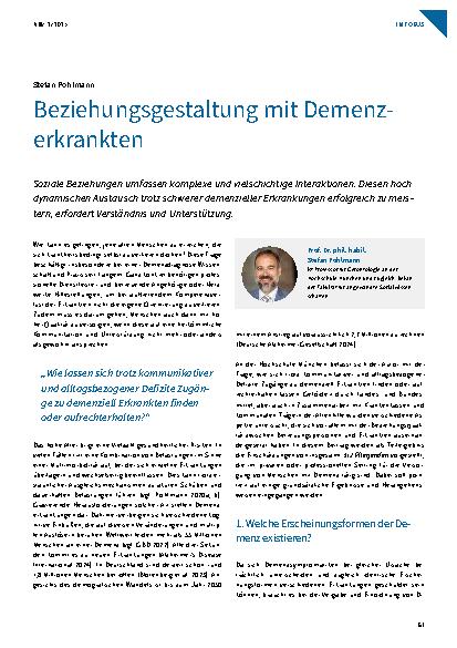 Vorschauseite 1: Beziehungsgestaltung mit Demenzerkrankten