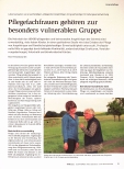 Vorschauseite 1: Pflegefachfrauen gehören zur besonders vulnerablen Gruppe.