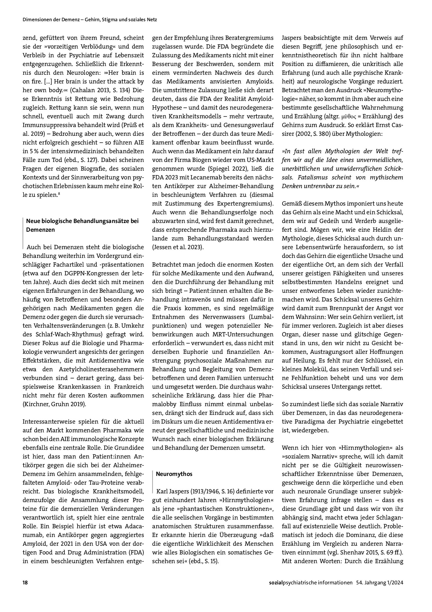Vorschauseite 3: Neurodegeneration, Hirnmythologie und Solidarität