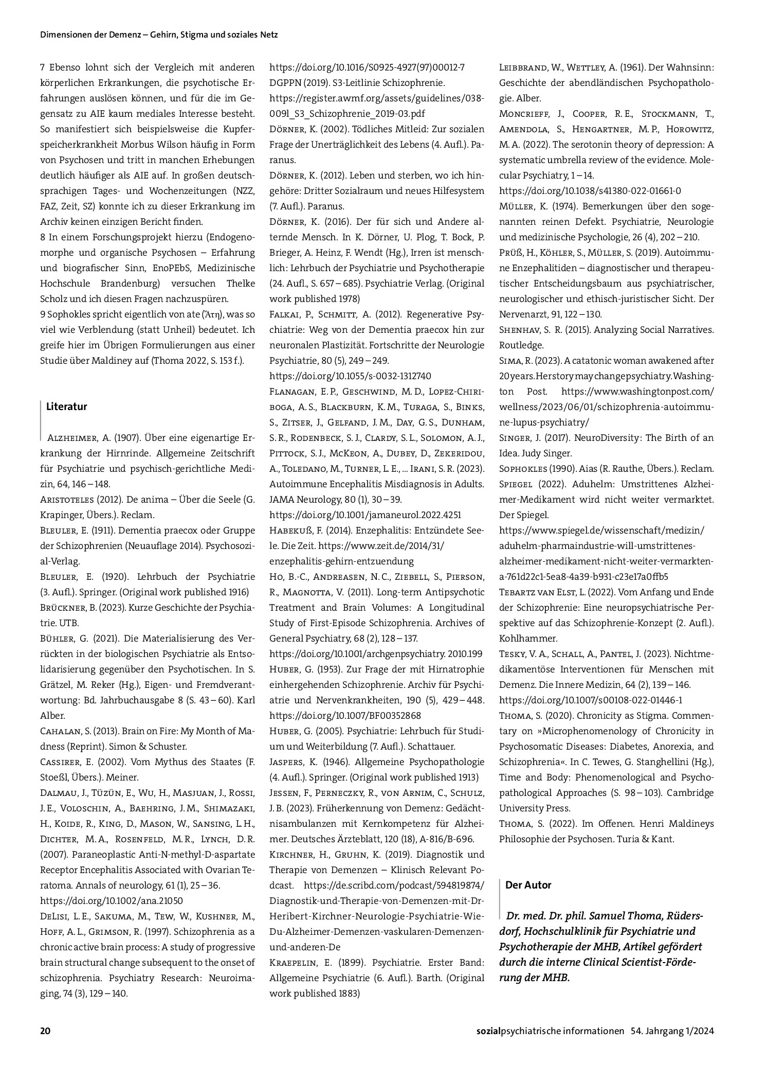 Vorschauseite 5: Neurodegeneration, Hirnmythologie und Solidarität