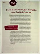 Vorschauseite 1: Sinneserfahrungen kurbeln das Gedächtnis an.
